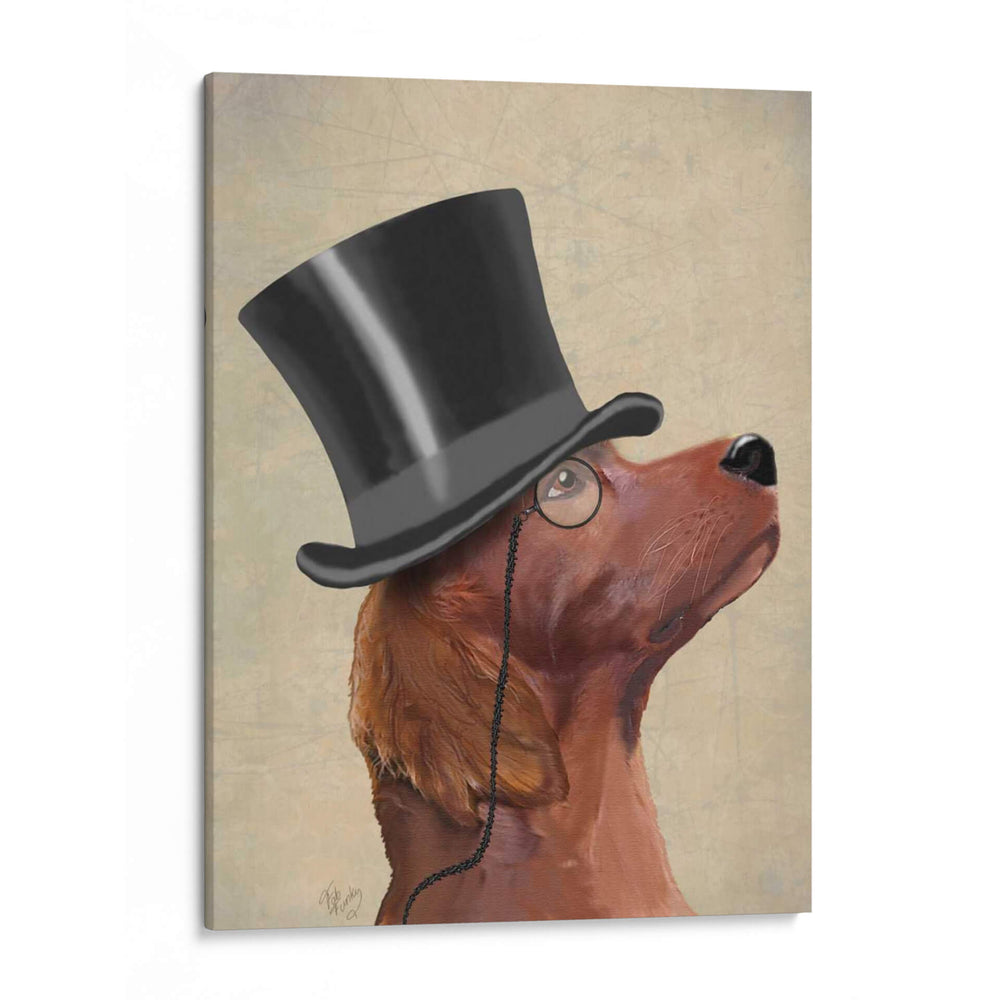 Setter Rojo, Sabueso Formal Y Sombrero - Fab Funky | Cuadro decorativo de Canvas Lab