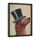 Setter Rojo, Sabueso Formal Y Sombrero - Fab Funky | Cuadro decorativo de Canvas Lab