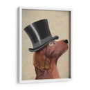 Setter Rojo, Sabueso Formal Y Sombrero - Fab Funky | Cuadro decorativo de Canvas Lab