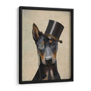 Doberman, Hound Formal Y Sombrero - Fab Funky | Cuadro decorativo de Canvas Lab