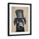 Labrador Negro, Sabueso Formal Y Sombrero. - Fab Funky | Cuadro decorativo de Canvas Lab