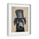 Labrador Negro, Sabueso Formal Y Sombrero. - Fab Funky | Cuadro decorativo de Canvas Lab