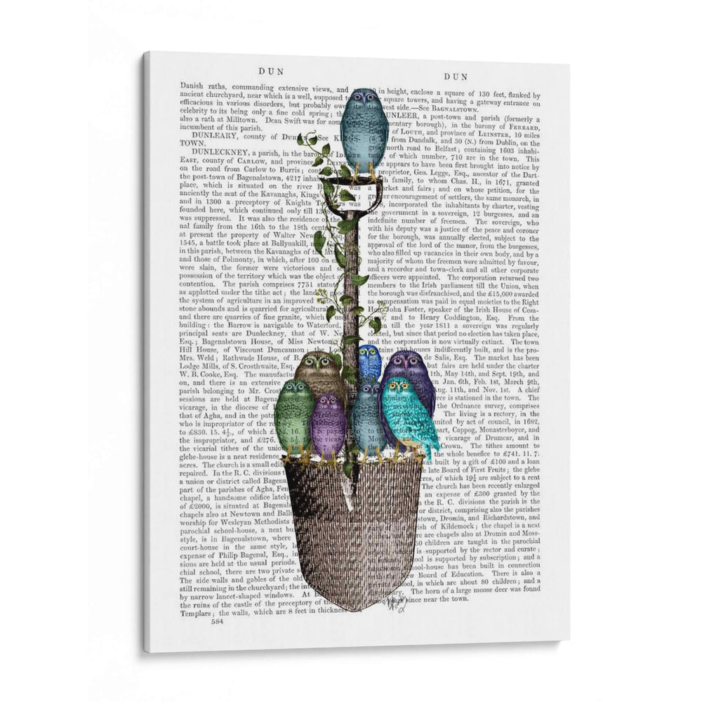 Spade Y Búhos De Jardín. - Fab Funky | Cuadro decorativo de Canvas Lab