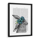 Conejo, Tocado De Flor Azul. - Fab Funky | Cuadro decorativo de Canvas Lab