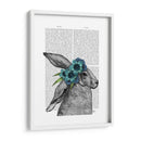 Conejo, Tocado De Flor Azul. - Fab Funky | Cuadro decorativo de Canvas Lab
