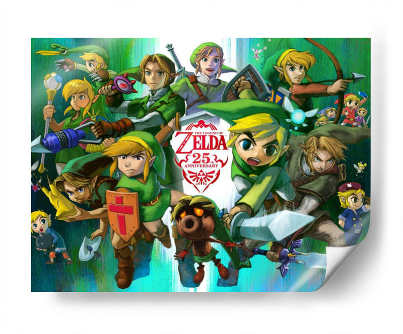 25th anniversary Legend of Zelda | Cuadro decorativo de Canvas Lab