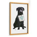 Amor Y Labrador Negro - Fab Funky | Cuadro decorativo de Canvas Lab