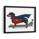 Dachshund En El Monopatín - Fab Funky | Cuadro decorativo de Canvas Lab