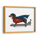 Dachshund En El Monopatín - Fab Funky | Cuadro decorativo de Canvas Lab