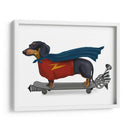 Dachshund En El Monopatín - Fab Funky | Cuadro decorativo de Canvas Lab