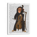 Chimpancé Jugando Cello - Fab Funky | Cuadro decorativo de Canvas Lab