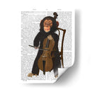 Chimpancé Jugando Cello - Fab Funky | Cuadro decorativo de Canvas Lab