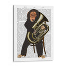 Chimpancé Jugando Tuba - Fab Funky | Cuadro decorativo de Canvas Lab