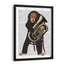 Chimpancé Jugando Tuba - Fab Funky | Cuadro decorativo de Canvas Lab