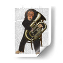 Chimpancé Jugando Tuba - Fab Funky | Cuadro decorativo de Canvas Lab
