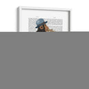 Mono Jugando Trompeta Con Sombrero Azul - Fab Funky | Cuadro decorativo de Canvas Lab
