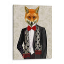 Zorro Con Pajarita Roja - Fab Funky | Cuadro decorativo de Canvas Lab