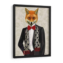 Zorro Con Pajarita Roja - Fab Funky | Cuadro decorativo de Canvas Lab