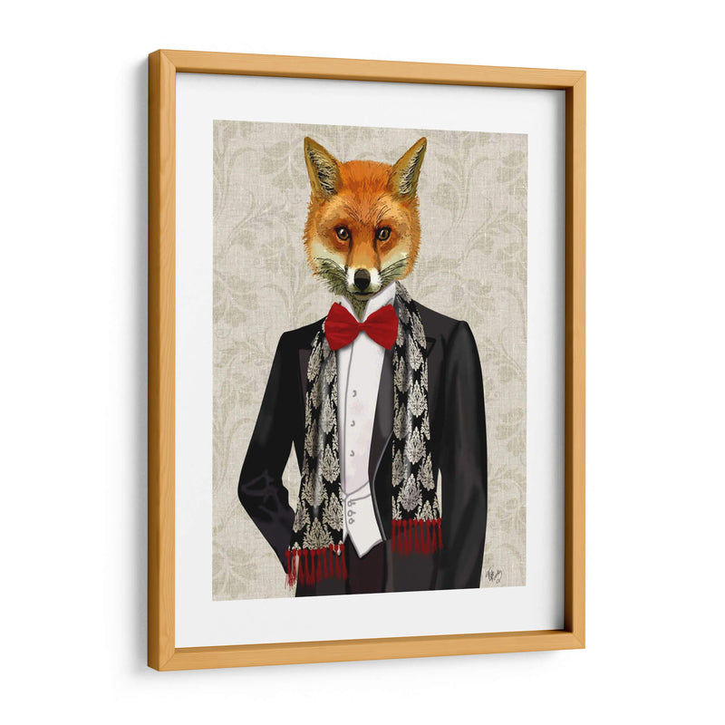 Zorro Con Pajarita Roja - Fab Funky | Cuadro decorativo de Canvas Lab