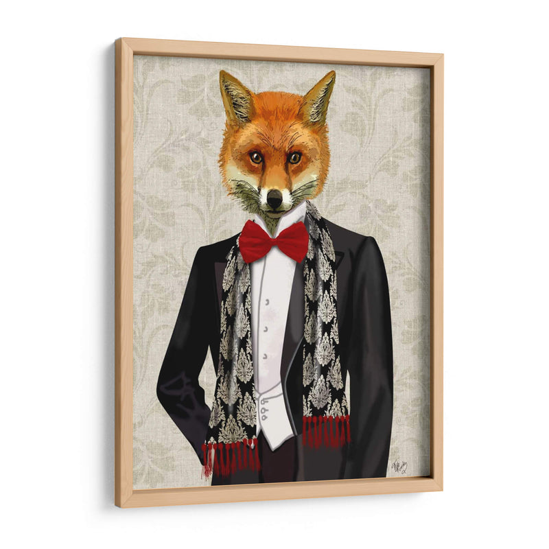 Zorro Con Pajarita Roja - Fab Funky | Cuadro decorativo de Canvas Lab