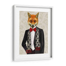 Zorro Con Pajarita Roja - Fab Funky | Cuadro decorativo de Canvas Lab