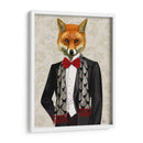 Zorro Con Pajarita Roja - Fab Funky | Cuadro decorativo de Canvas Lab