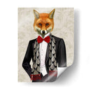 Zorro Con Pajarita Roja - Fab Funky | Cuadro decorativo de Canvas Lab