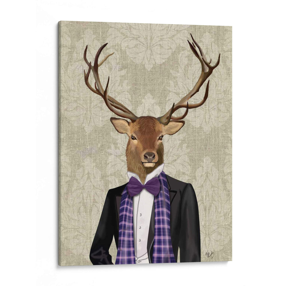 Ciervos En Traje De Noche, Retrato - Fab Funky | Cuadro decorativo de Canvas Lab