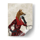 Zorro Con Bufanda Roja - Fab Funky | Cuadro decorativo de Canvas Lab
