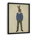 Conejo En Chaleco Azul - Fab Funky | Cuadro decorativo de Canvas Lab