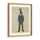 Conejo En Chaleco Azul - Fab Funky | Cuadro decorativo de Canvas Lab