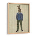 Conejo En Chaleco Azul - Fab Funky | Cuadro decorativo de Canvas Lab