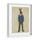 Conejo En Chaleco Azul - Fab Funky | Cuadro decorativo de Canvas Lab