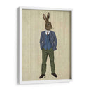 Conejo En Chaleco Azul - Fab Funky | Cuadro decorativo de Canvas Lab