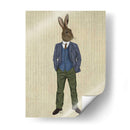 Conejo En Chaleco Azul - Fab Funky | Cuadro decorativo de Canvas Lab
