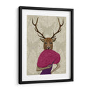Ciervos Con Fan, Retrato - Fab Funky | Cuadro decorativo de Canvas Lab