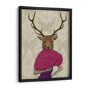 Ciervos Con Fan, Retrato - Fab Funky | Cuadro decorativo de Canvas Lab
