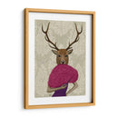 Ciervos Con Fan, Retrato - Fab Funky | Cuadro decorativo de Canvas Lab