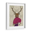 Ciervos Con Fan, Retrato - Fab Funky | Cuadro decorativo de Canvas Lab