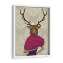 Ciervos Con Fan, Retrato - Fab Funky | Cuadro decorativo de Canvas Lab