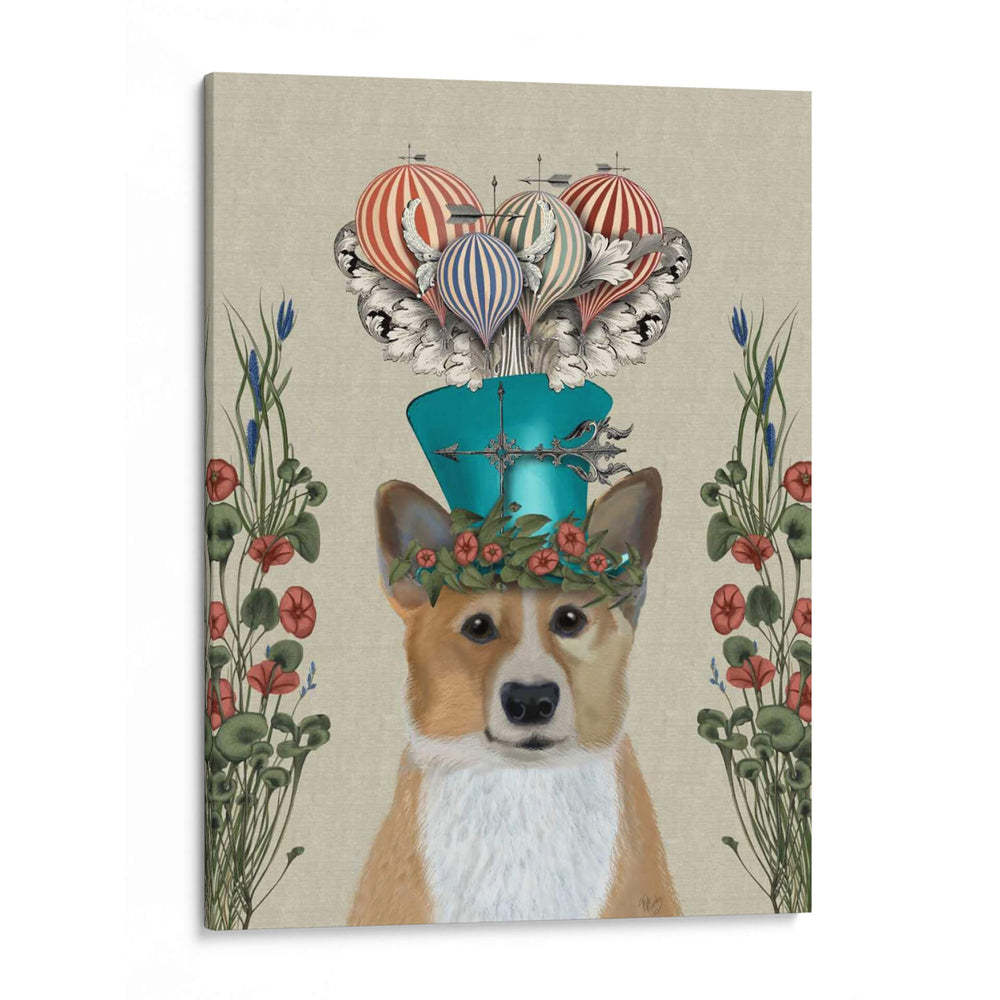 Perro De Corgi Milliners - Fab Funky | Cuadro decorativo de Canvas Lab