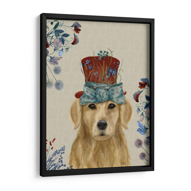 Perro De Golden Retriever Milliners - Fab Funky | Cuadro decorativo de Canvas Lab