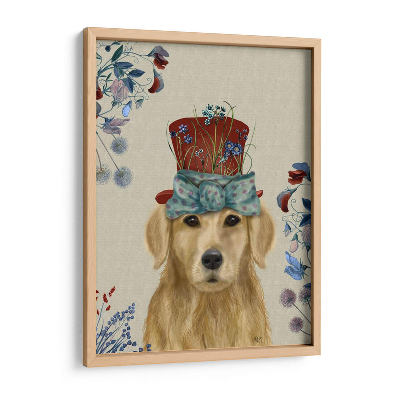 Perro De Golden Retriever Milliners - Fab Funky | Cuadro decorativo de Canvas Lab