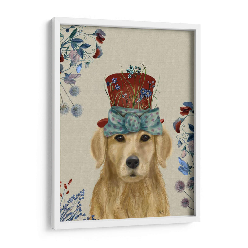 Perro De Golden Retriever Milliners - Fab Funky | Cuadro decorativo de Canvas Lab