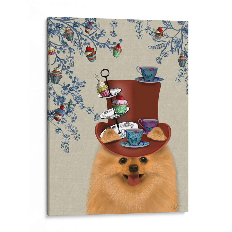 Pomeranian Milliners Dog - Fab Funky | Cuadro decorativo de Canvas Lab