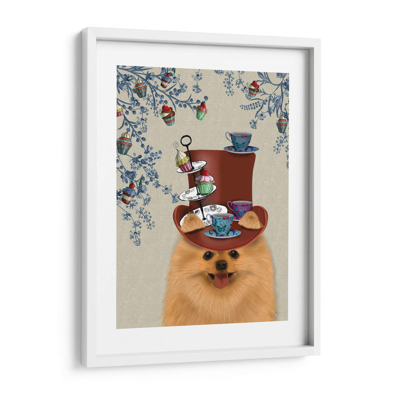 Pomeranian Milliners Dog - Fab Funky | Cuadro decorativo de Canvas Lab