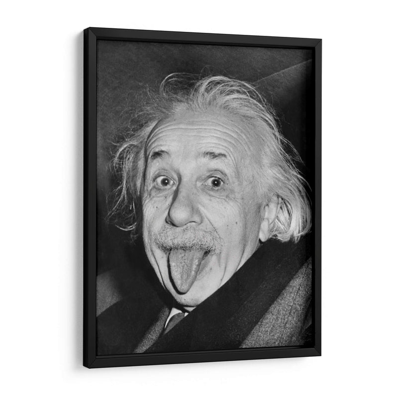 Albert Einstein sacando la lengua | Cuadro decorativo de Canvas Lab