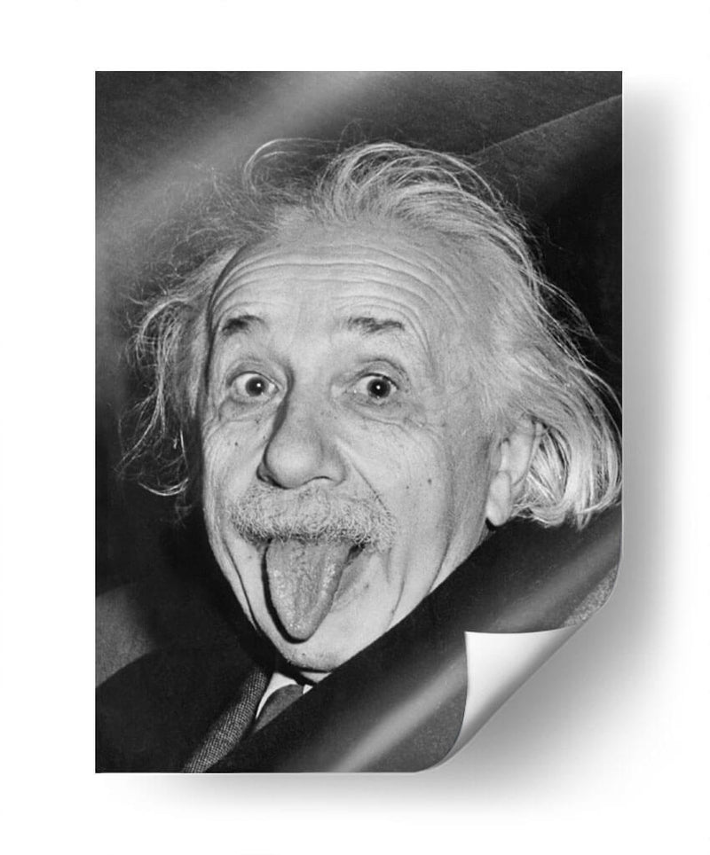Albert Einstein sacando la lengua | Cuadro decorativo de Canvas Lab