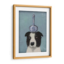 Border Collie Con Jarrón Azul - Fab Funky | Cuadro decorativo de Canvas Lab