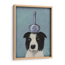 Border Collie Con Jarrón Azul - Fab Funky | Cuadro decorativo de Canvas Lab